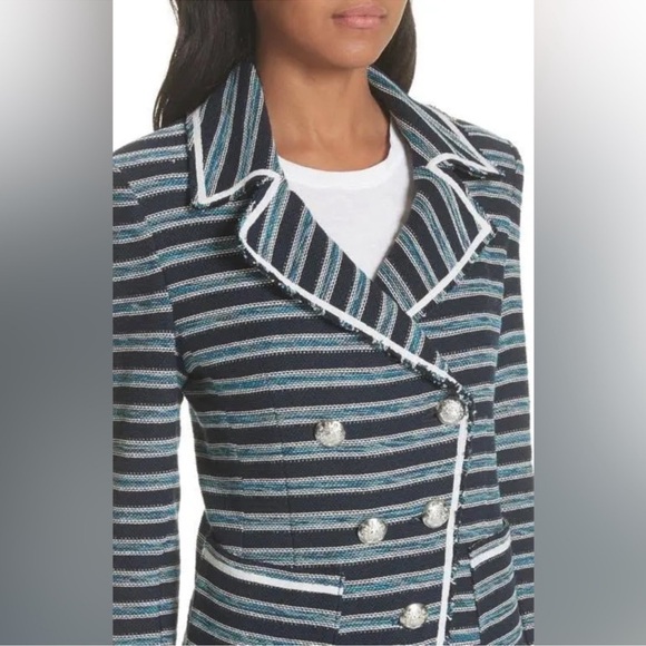 VERONICA BEARD Carroll Tweed Double Breasted Blazer